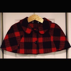Retro Plaid Capelet